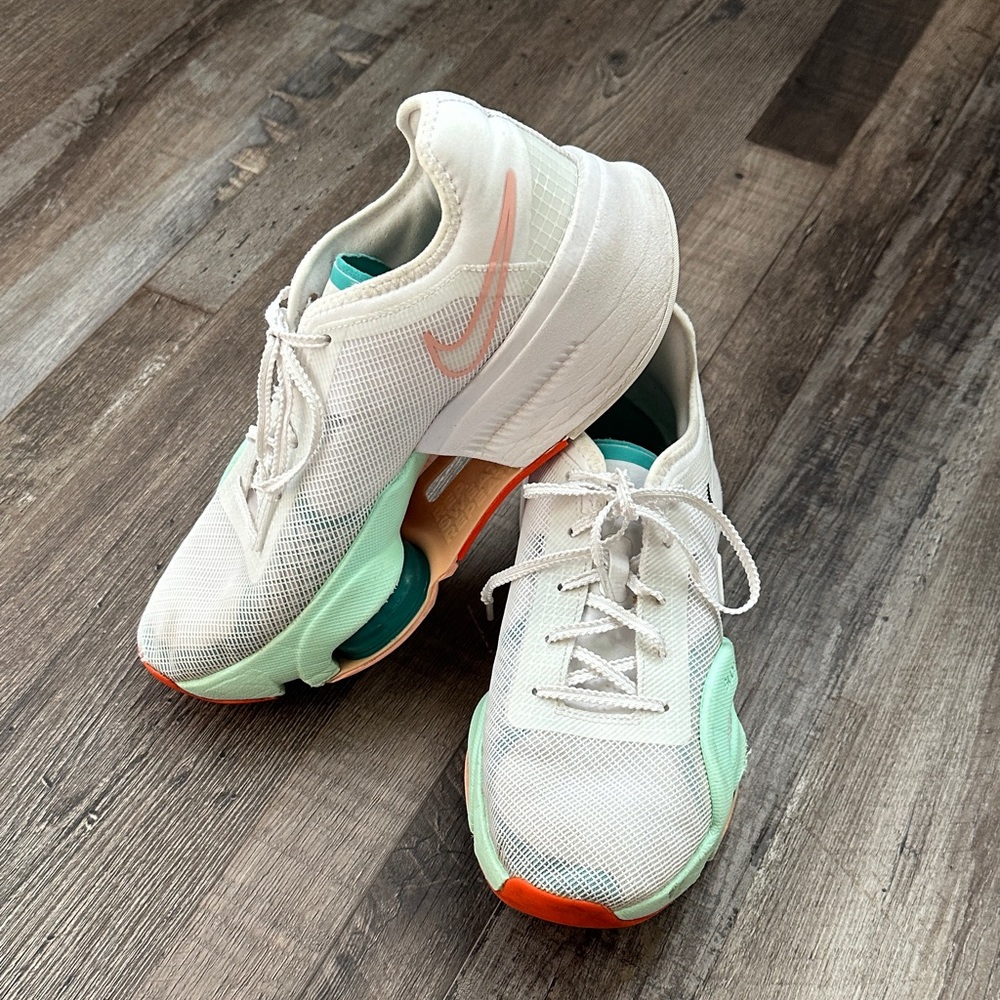 Nike Women's Air Zoom Running Sneakers Mint and Coral